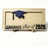 Double-Layer Graduation Money Holder Pull-Out Card Unique Keepsake Wooden Money Holder Graduate Cap Shaped Gift Card Holder