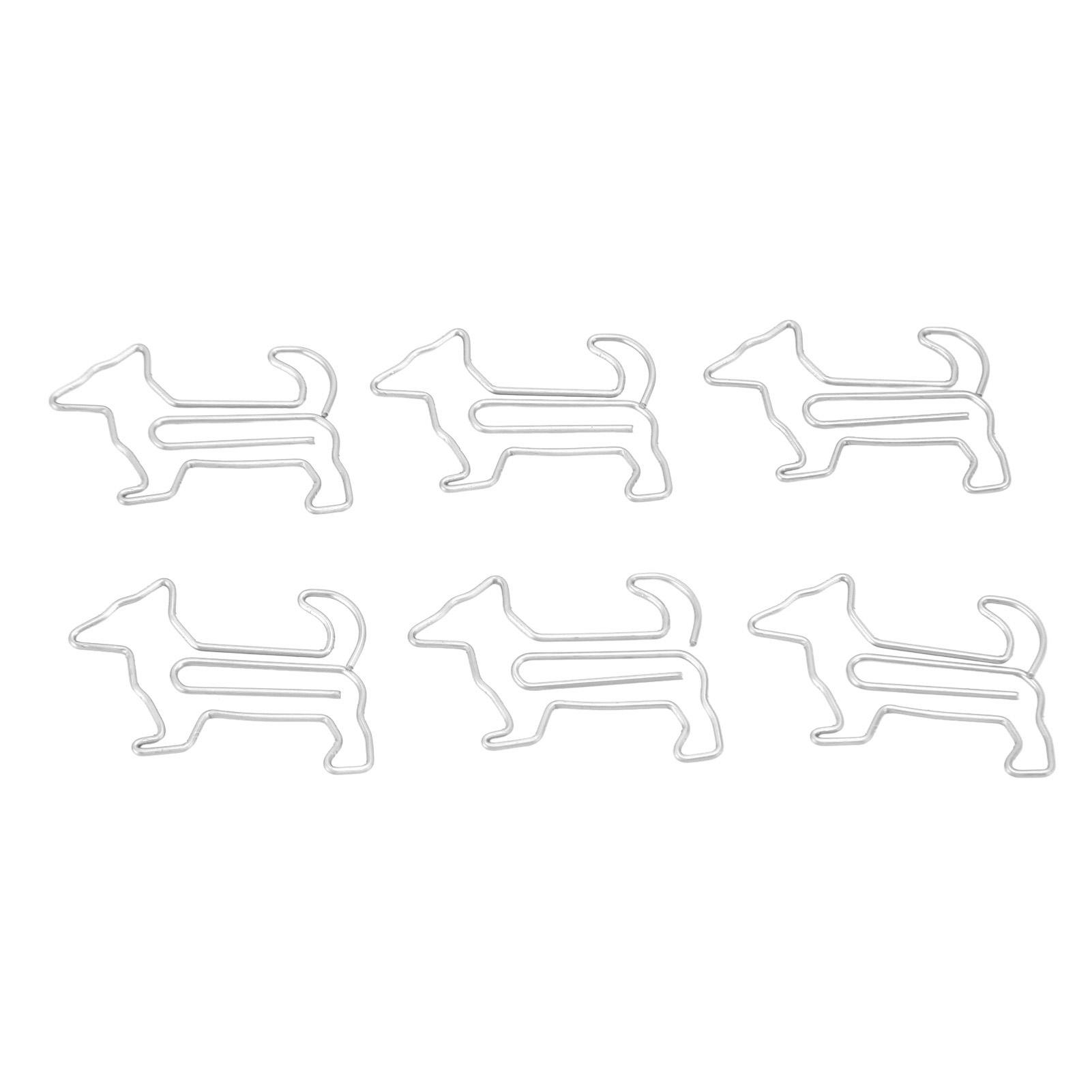 

100 шт. Скріпки для паперу у формі собаки, креативно милі, металеві з покриттям, закладки, скріпки для паперу для учнів, канцелярське приладдя