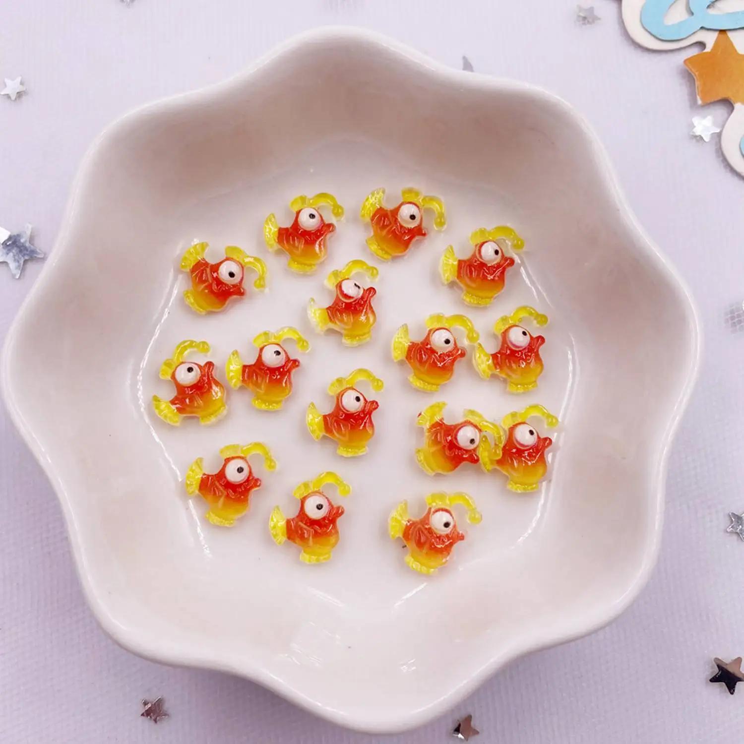 

50 шт. смоляных разноцветных 3D-фигурок рыб, осьминогов, рыб, птиц, нейл-арта, плоских стразов, скрапбукинга, украшений своими руками, аксессуаров для поделок