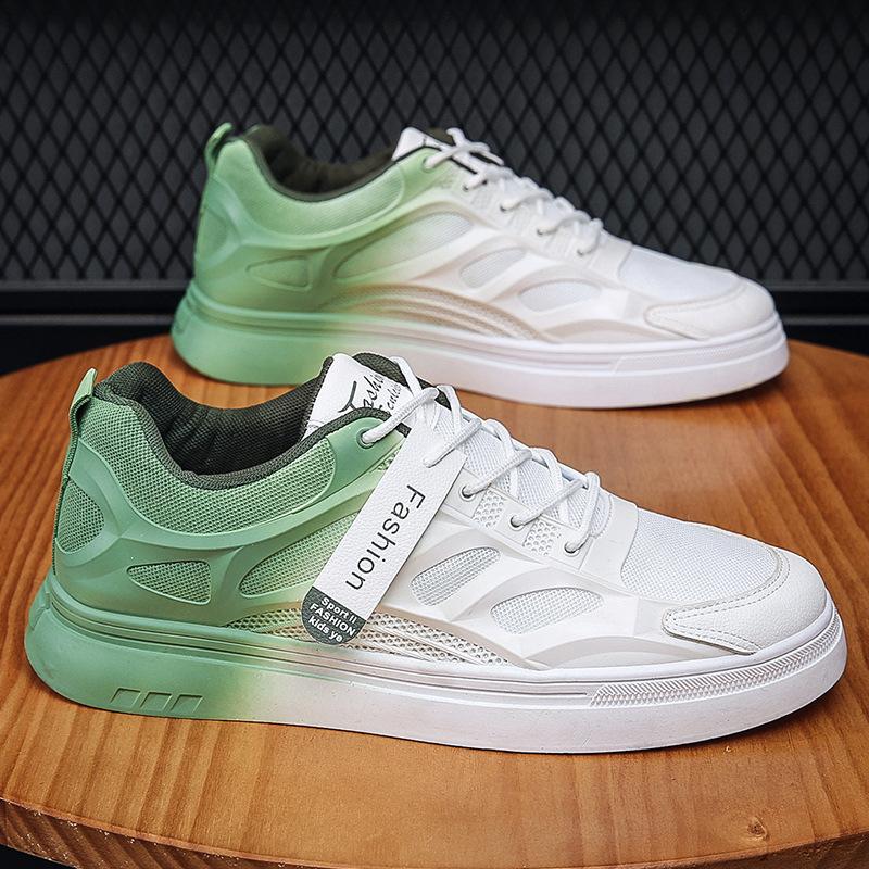 Męskie Płaskie Buty Sznurowane Outdoorowe Casualowe Sneakersy Zmieniające Kolor Buty Skateboardowe Modne Oddychające Buty do Biegania Tenis Para Hombre