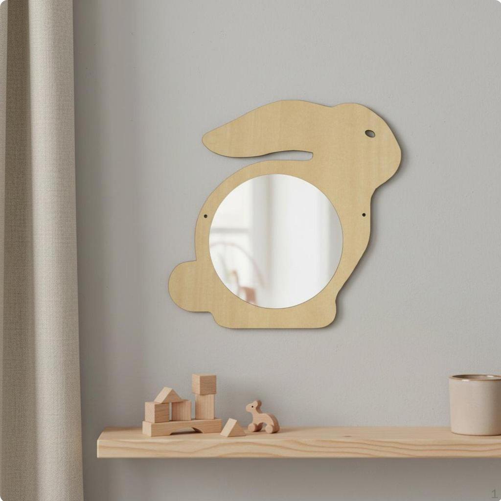 Nordic Style Hanging Mirror Shatterproof Acrylic Lightweight House Decoration for Kids,