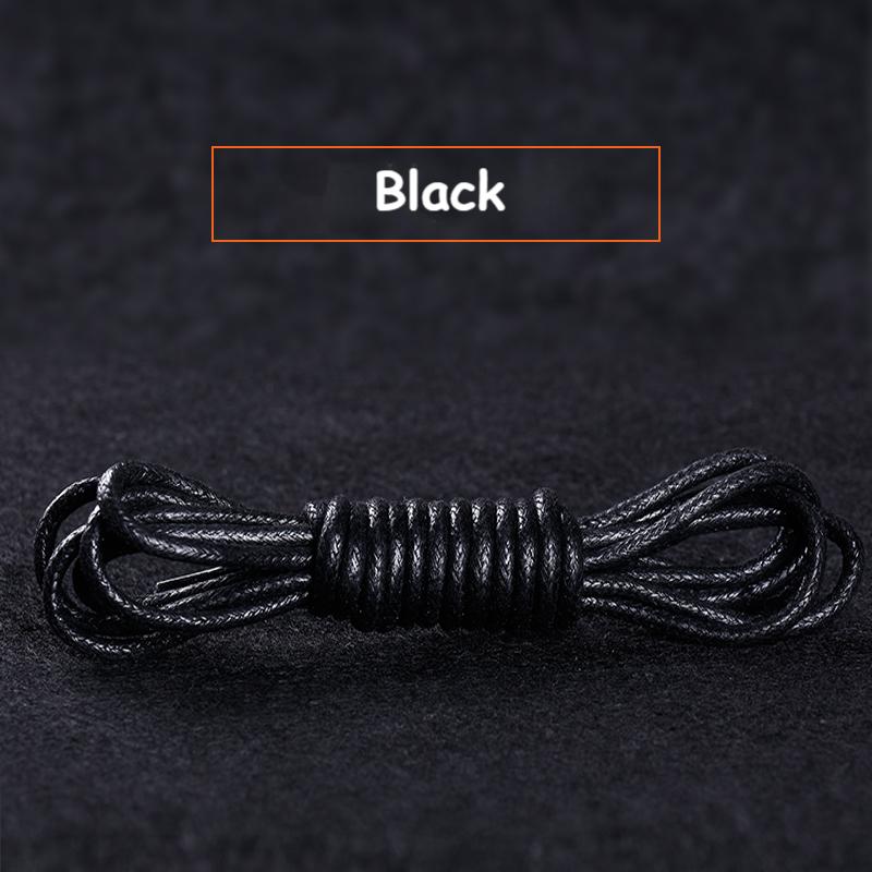 1Pair Cotton Waxed Shoelaces Round Oxford Shoe laces Boots Laces Waterproof Leather Shoelace Length 60/80/100/120/140/180cm