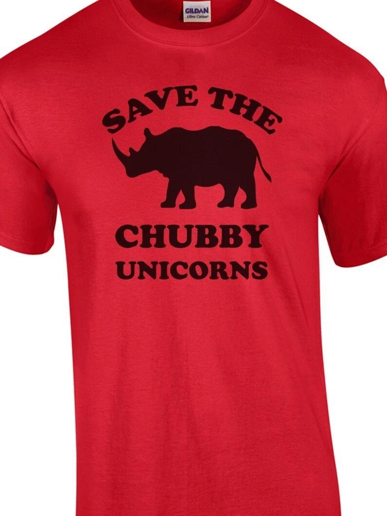 Save the chubby Unicorns T shirt tee rhinoceros Rhino XL