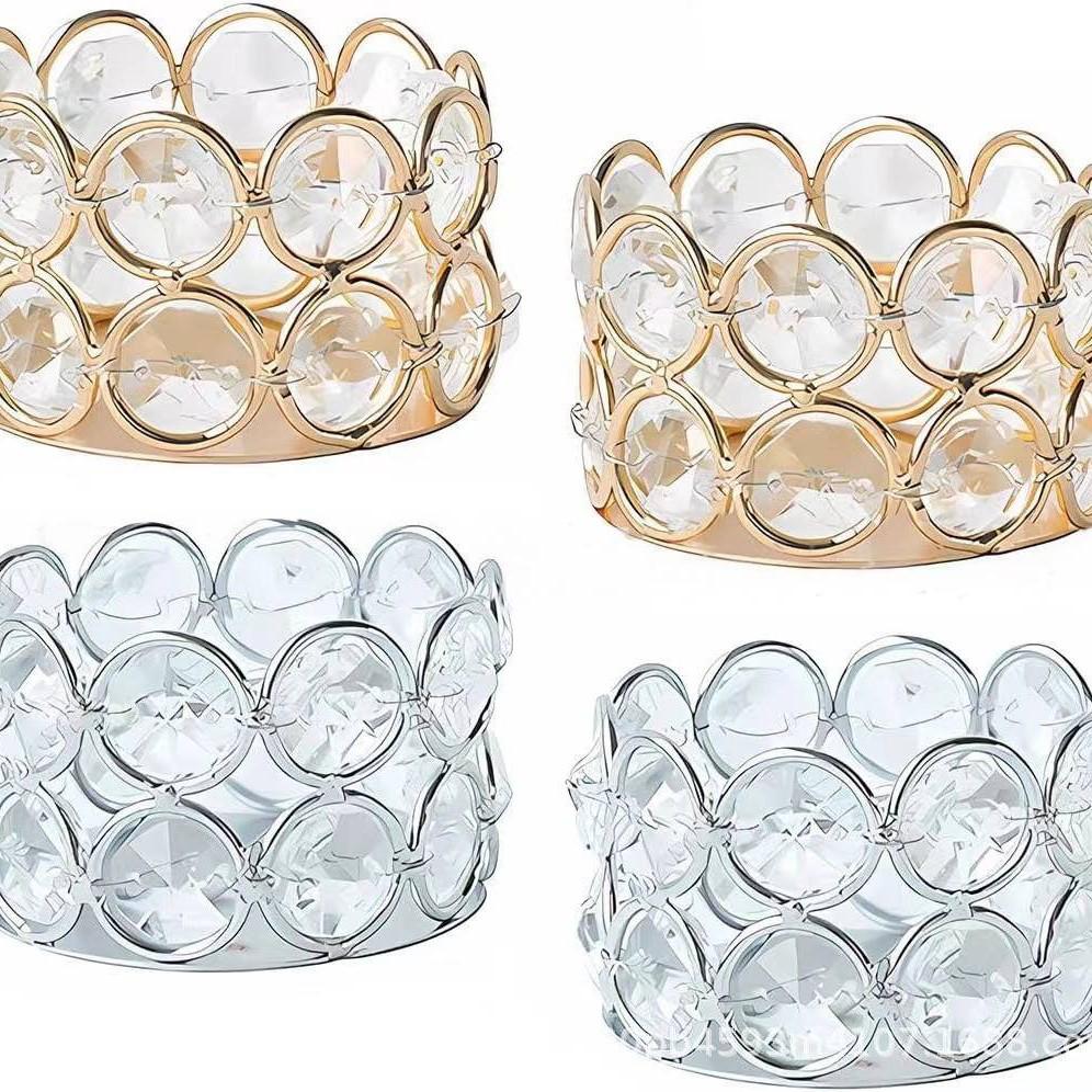Crystal Beads Candle Holder for Home Decor and Wedding Celebration