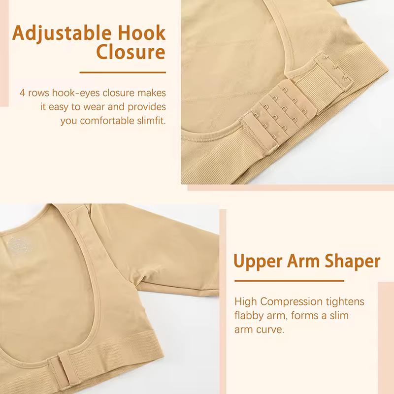 Damen Armformer Halbarm Rückenstütze Unterwäsche Push-Up Unterbrust-Top Schulter Schlankheits-Shapewear Kompressions-Bodyformer
