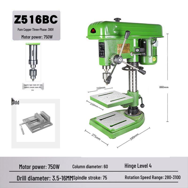 Deke Z516BC 16mm High Power 750W Bench Drill Press & Mill Machine