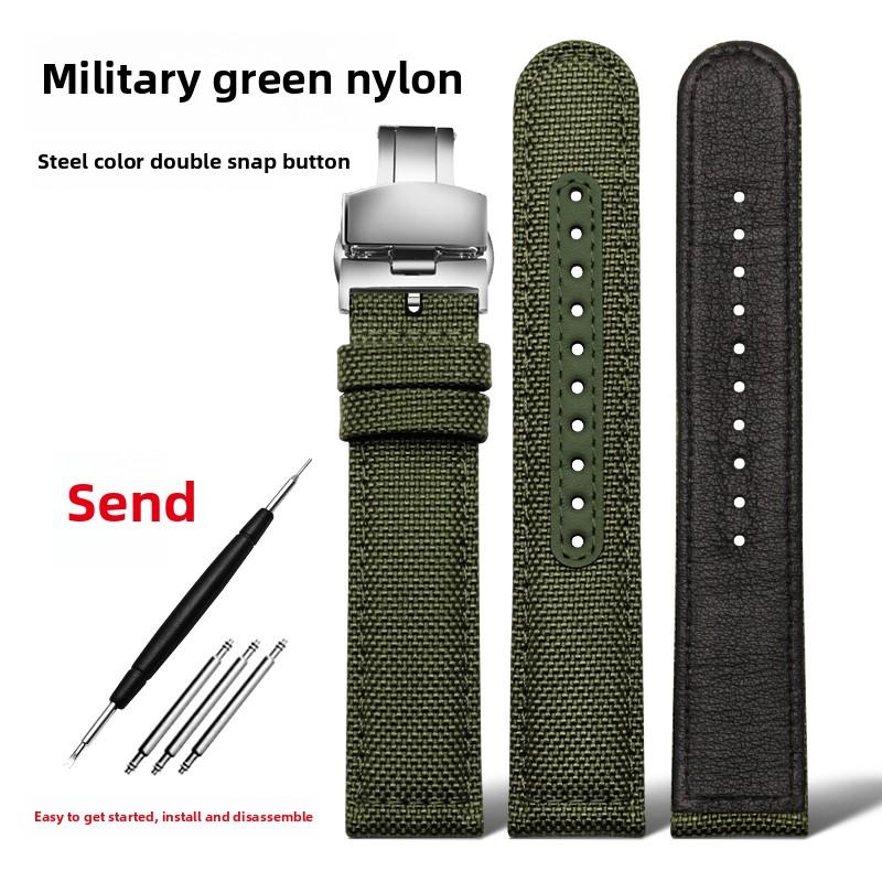 20mm 21mm 22mm For Seiko SRPC31J1 SRPC63J1 Citizen Hamilton Watchband Sports Nylon Canvas Watch Strap Khaki Green Men Bracelet
