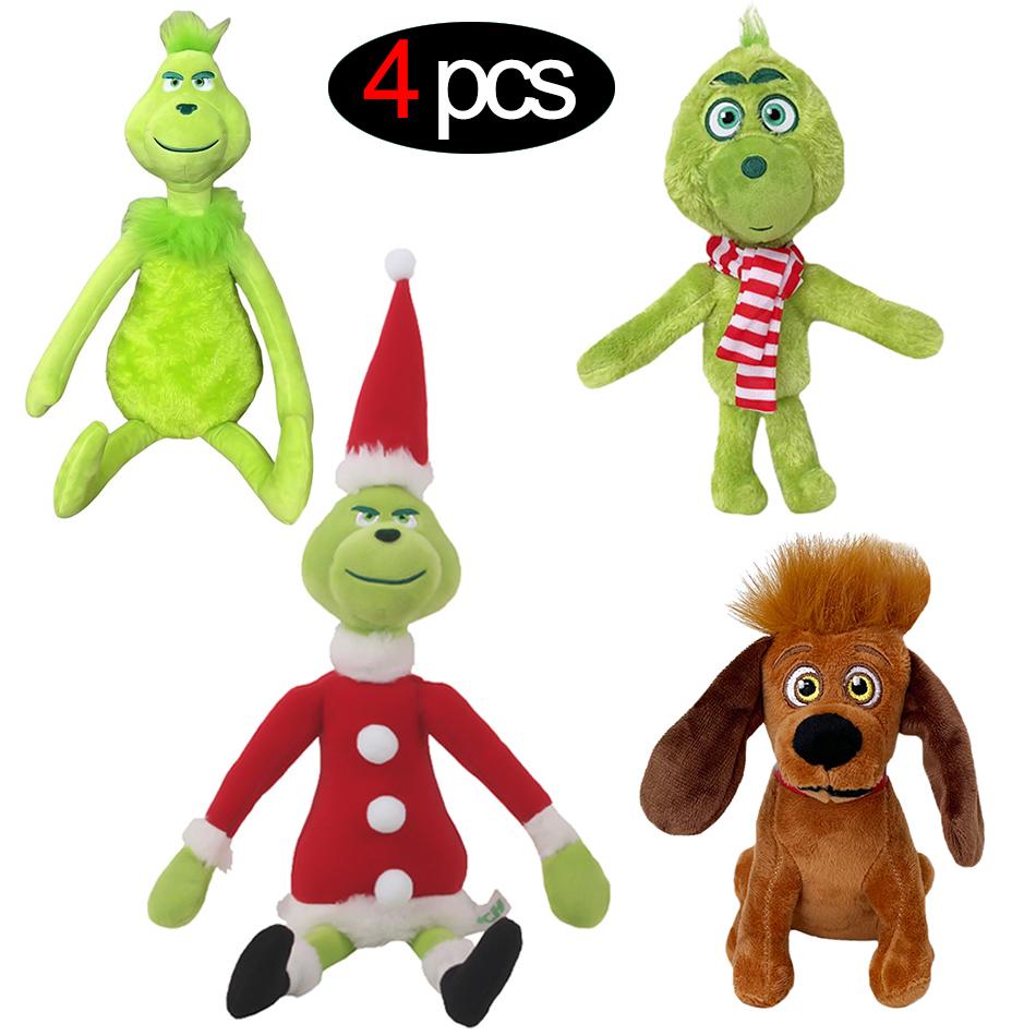 Green Shaggy Anime Figures Christmas Decoration Green Haired Monster Figurine Adorable Plush Doll Kid Birthday Toy Gifts