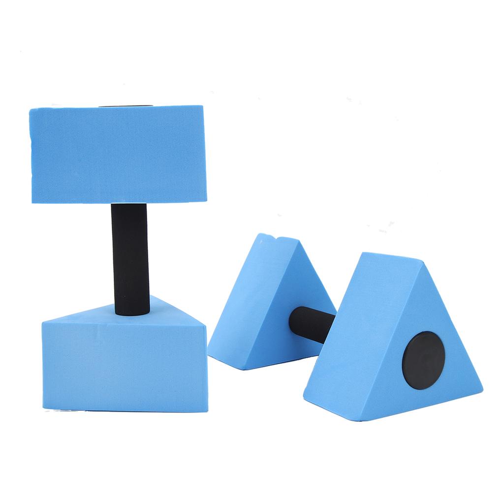 1 Pair Water Floating Dumbbell Triangle Chidren Swimming Teaching Aids for Kids Swimming Blue