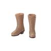 Obitsu Seisakujo Soft Vinyl Short Boots for 16 Scale Dolls, Beige, 27SH-F004-BG