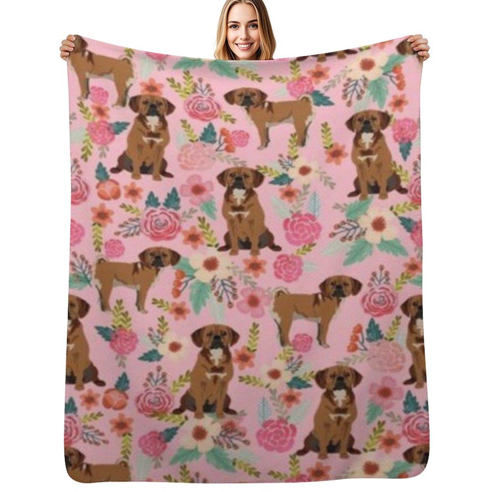 PUGGLE Throw Blanket Air Conditioner Soft Blanket for Office Home Size: 75*100cm, Weight: 230 GSM