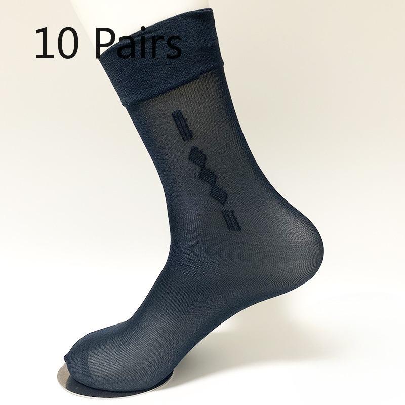 10 Pairs of Men's Summer Thin Breathable Deodorant Mid Tube Stockings