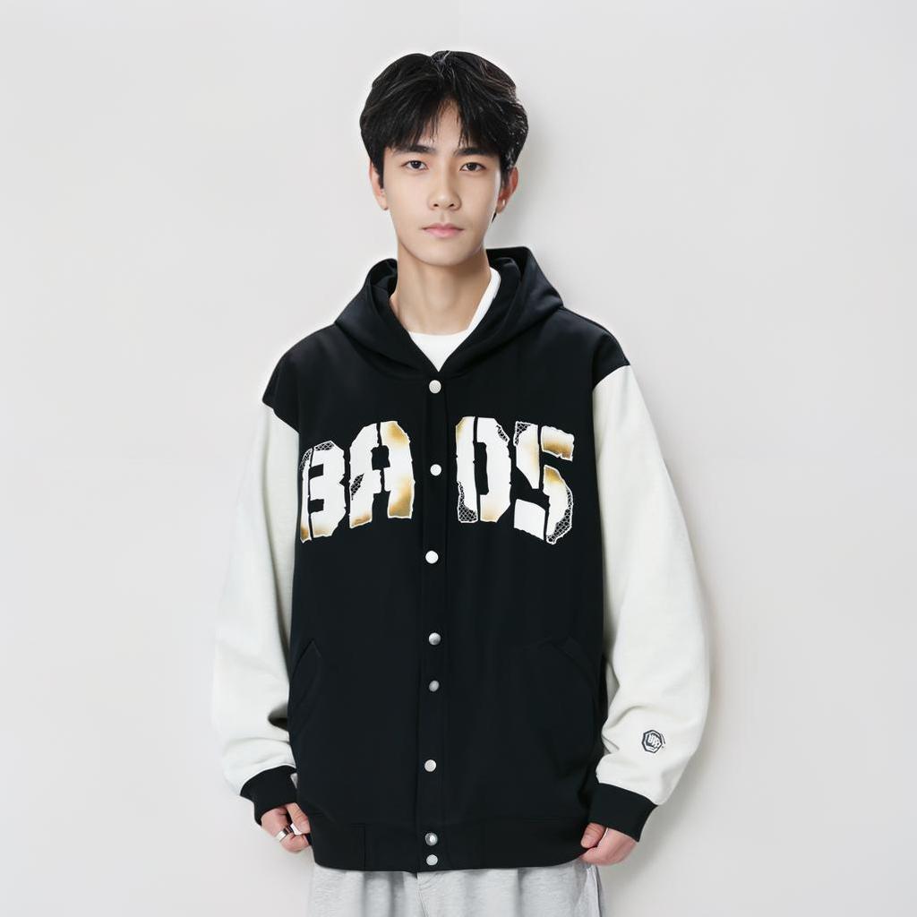 Li Ning Basketball Collection Sweatshirt Men's Black/Heather Gray Waterdrop Gray AWDU261-5