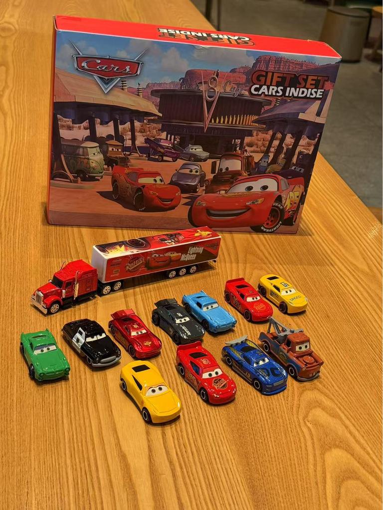 Cars 3 Lightning McQueen & Storm Alloy Toy Set - Black, Mater Edition, Kids' Gift