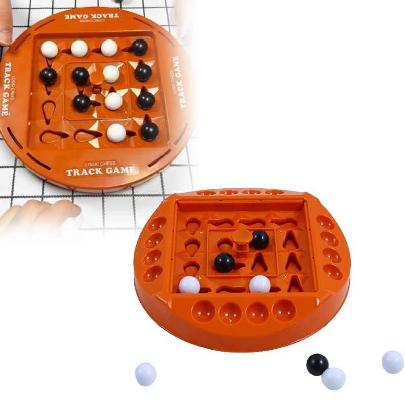 Rotating Connect Track Four Chess Toy Parent Child Interactive Training Thinking