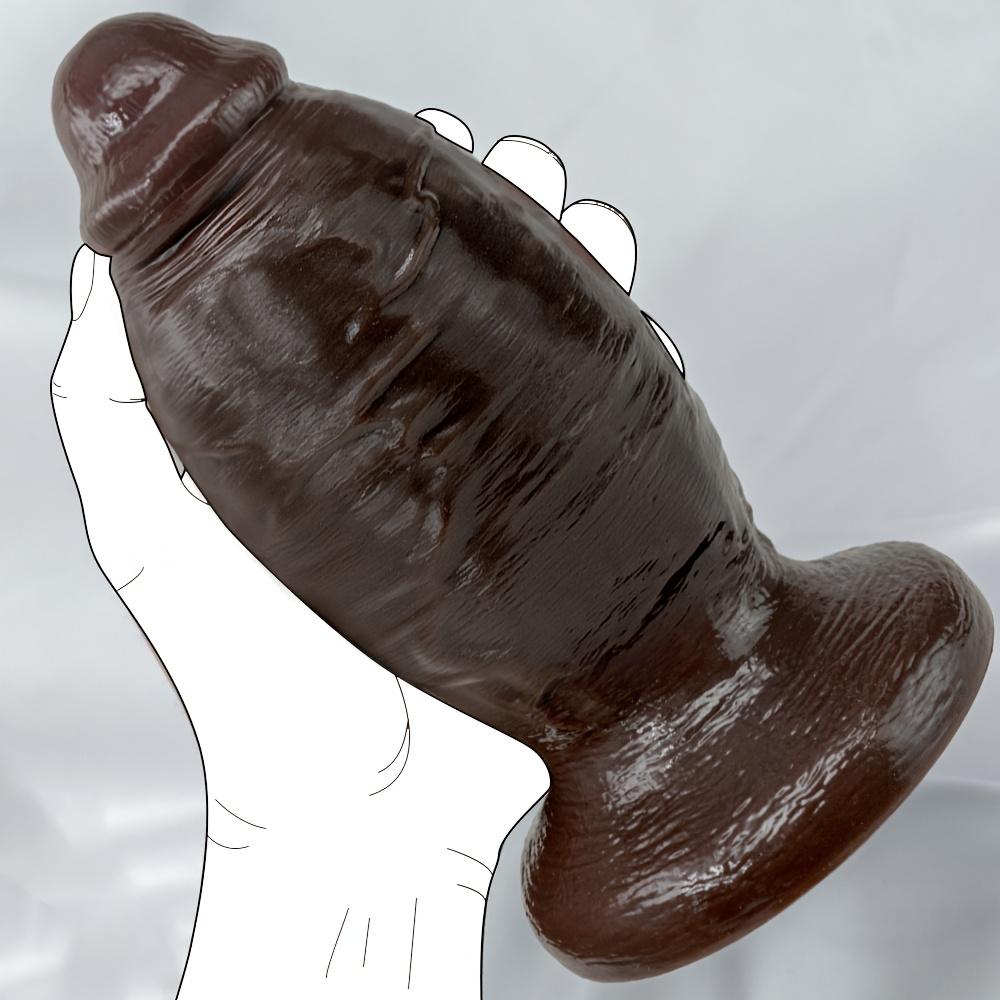 Realistic Liquid Silicone Dildo – Thick, Soft, Lifelike Design with Suction Cup, Big Dildo for Women, Couples, Hands-Free Pleasure