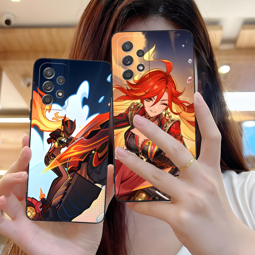 Game GI Mavuika Matte TPU Mobile Phone Case for Samsung Galaxy M55 54 42 35 34 33 32 23 22 15 14 13 12 F55 5G Colorful Cover