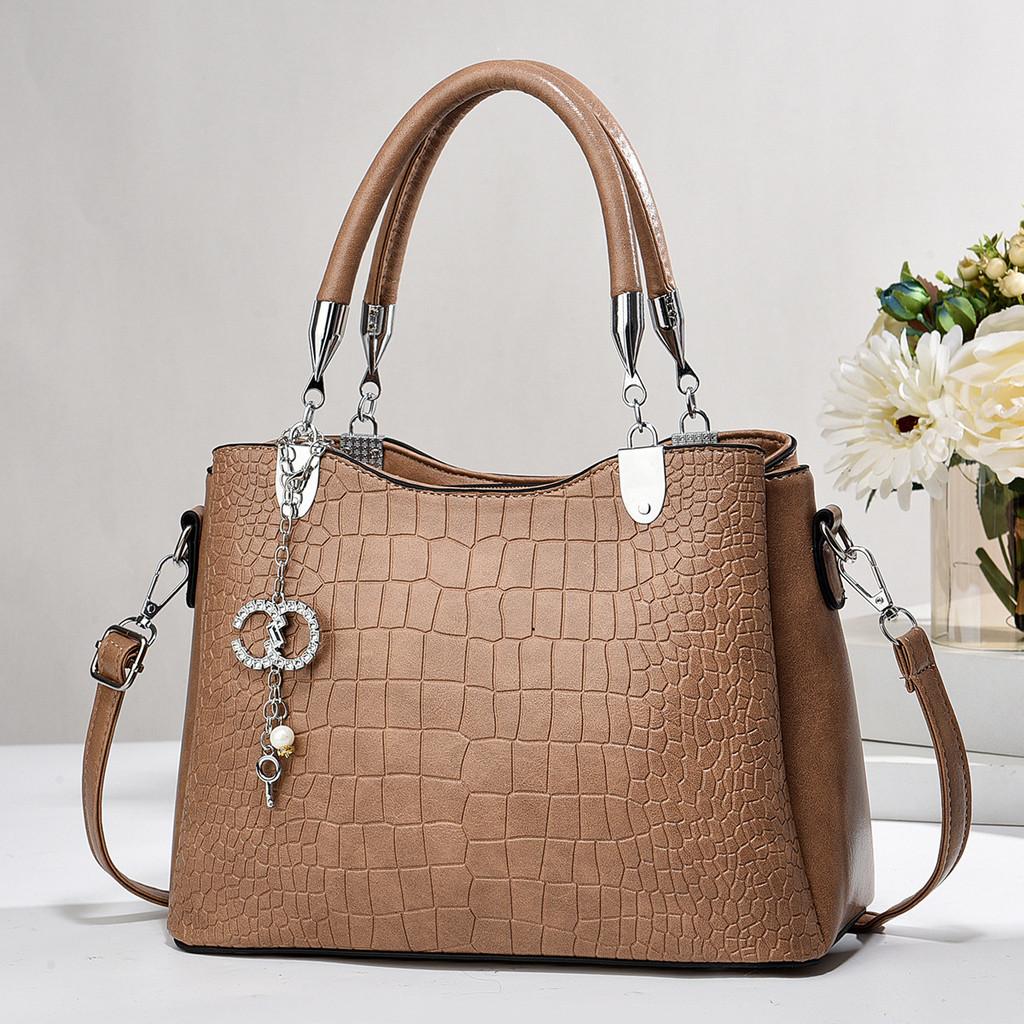 Chic Stone Pattern Handbag Stylish Versatile Mom Tote Bag With Spacious Design