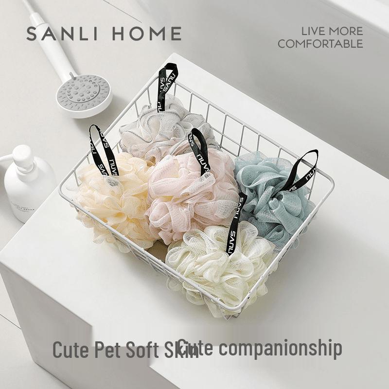 Sanli Large Bath Poufs - 2 Pack