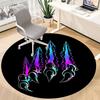 1pc Claw Marks Office Round Area Rug,  Mat Suitable For Office, Under Office Chairs Bedroom Living Room Home Decor, Room Deco
