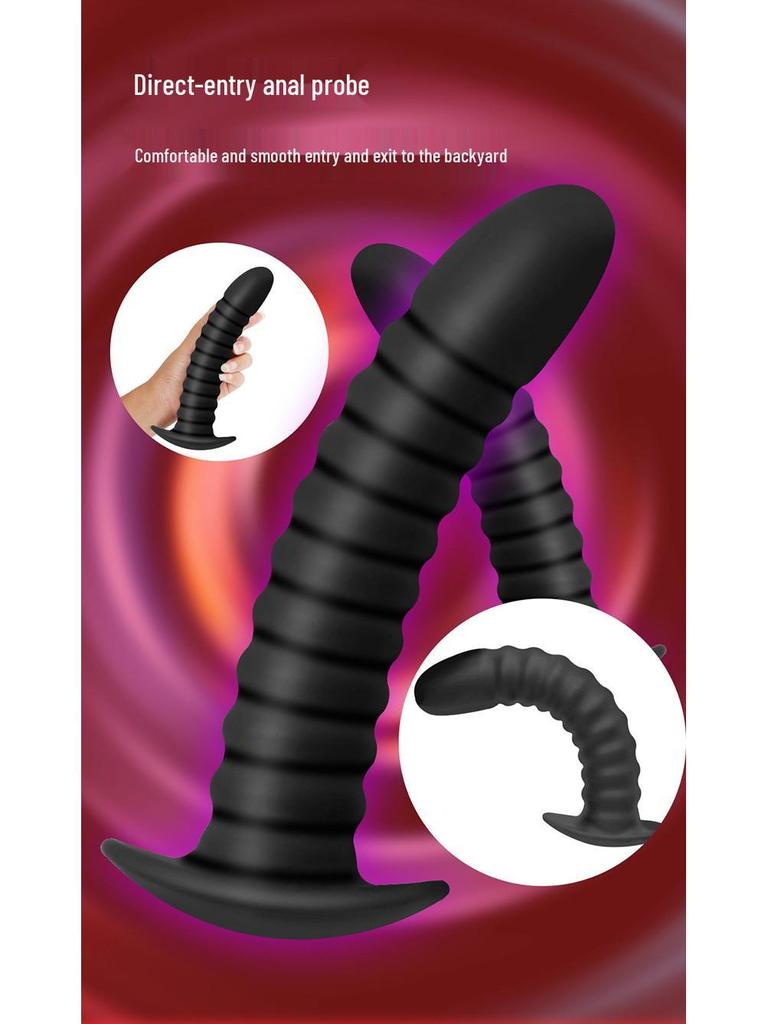 External Thread Anal Plug Tail Bead Toy for Women - SM Flirting Adult Sex Toy