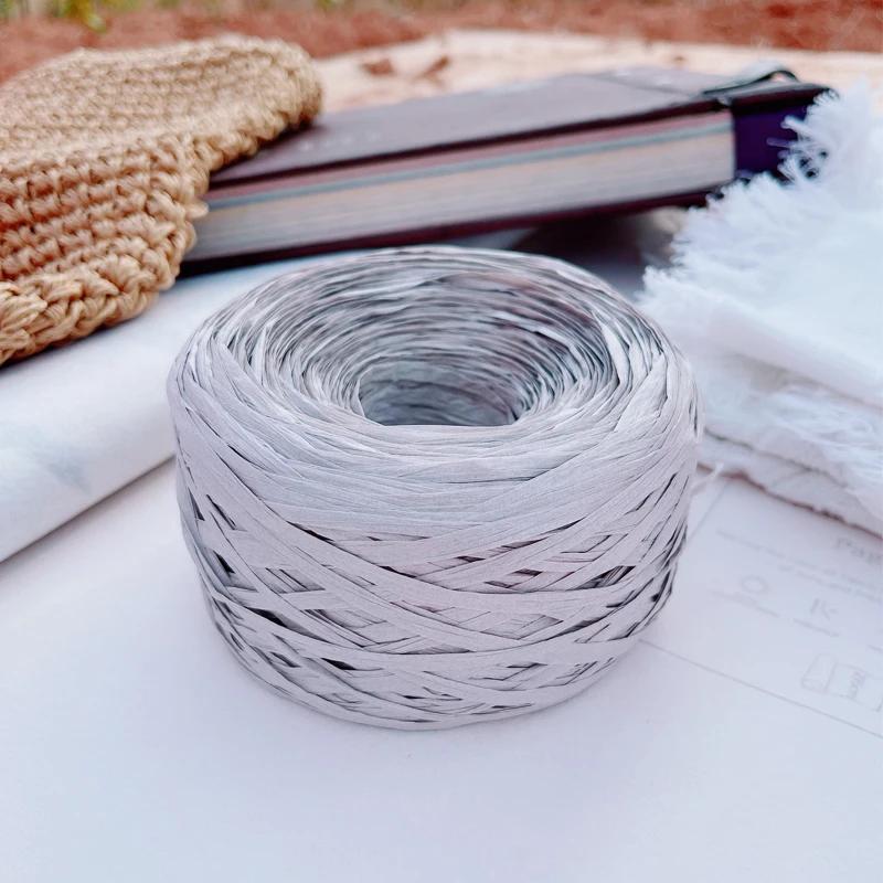 180m Raffia Yarn Paper Grass 100g/pcs for Knitting and Crochet Handmade Diy Straw Hat Bag Doll Slippers Weave Soft Yarn Thread