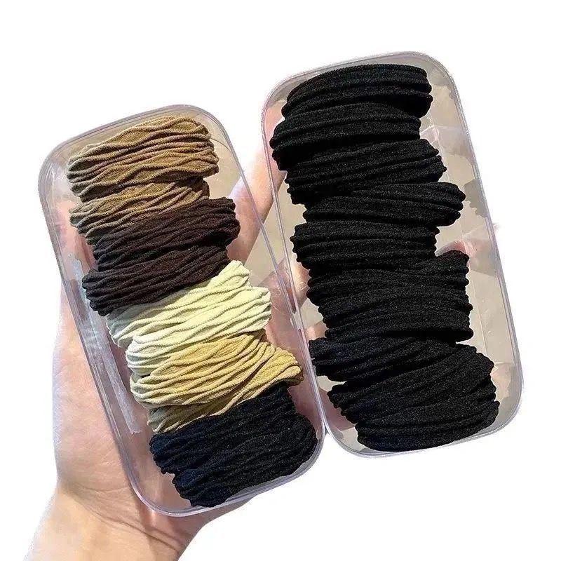 High Elasticity Durable Hair Tie - 2025 New Style Rubber Band with Leather Cover for High Ponytails