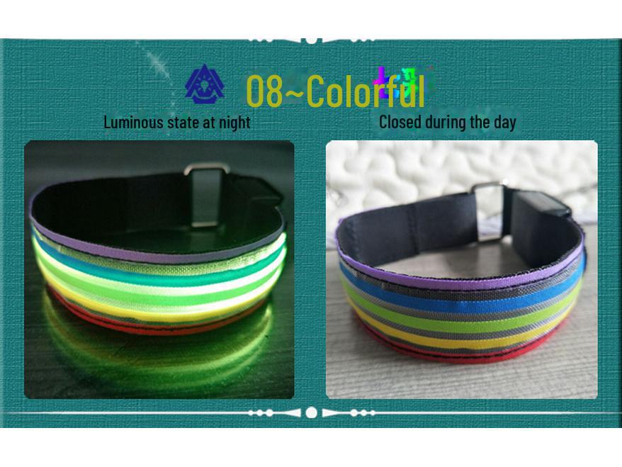 

Спортивная светоотражающая светодиодная повязка на руку – защитный браслет для бега в ночное время, езды на велосипеде, концертов и вечеринок Colorful new models
