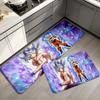 Dragon Ball Super Saiyan Flannel Kitchen Mat Christmas Soft Area Rug Non Slip Floor Carpet Home Decoration