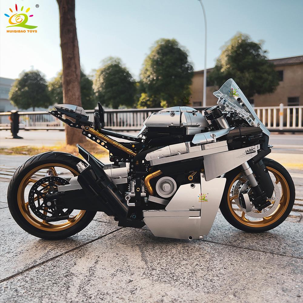 1641Pcs 1:5 Moc Motorcycle Model Building Blocks Technical Motorbike Bricks Toy For Adult Moto Collection Ornaments
