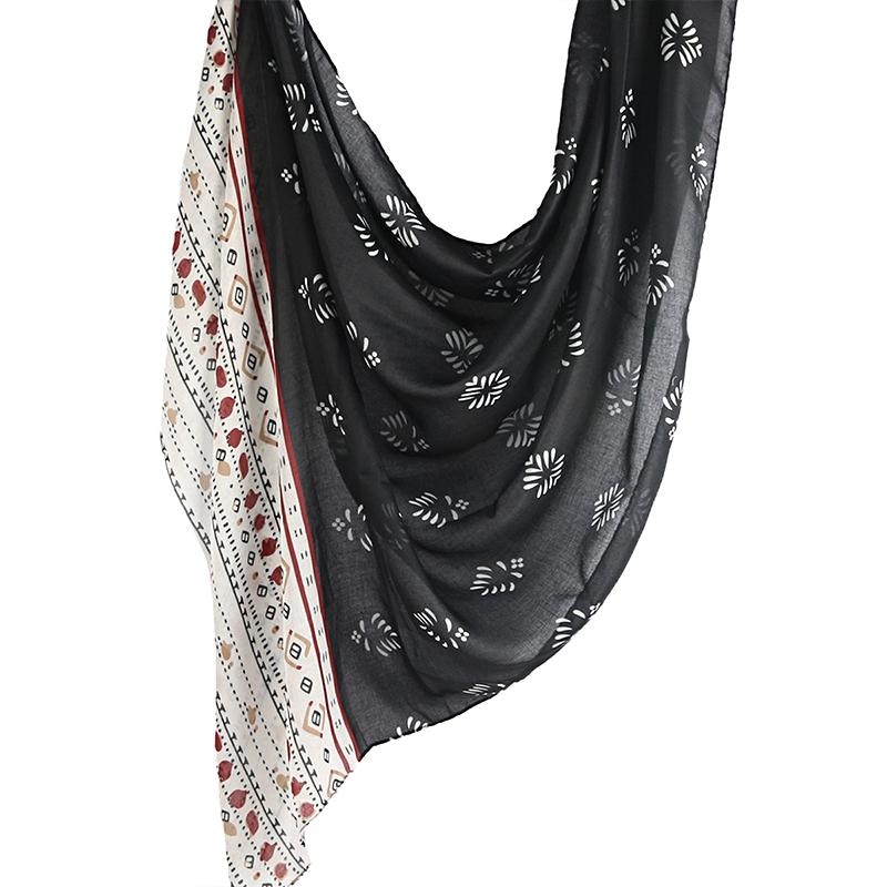 Femei Hijab Eșarfă Elegantă pentru Cap Protecție Solară Eșarfă Design Floral Eșarfă Musulmană Moale și Respirabilă 80x180cm