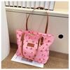 Large Capacity Shoulder Bag Sweet Cherry-Print Versatile Style Tote Bag Trendy Design Fashionable Women Shoulder Bag