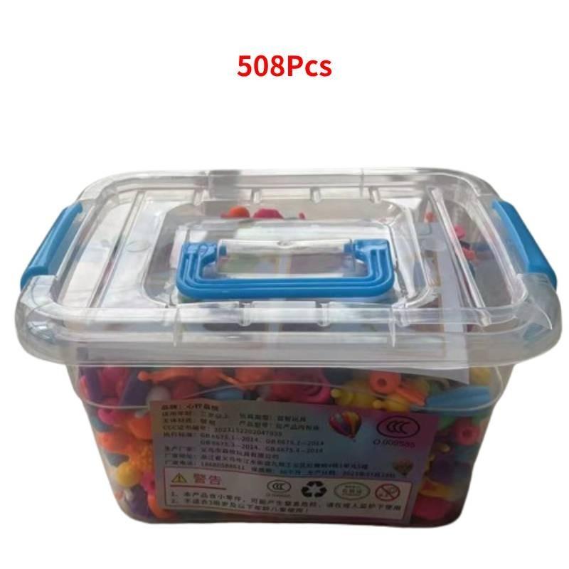 Children's Pop Bead Handmade Diy Material Puzzle Insert Play Little Girl Necklace Bracelet Kindergarten Girl Toy Plastic/plastic 200-1000 Beads