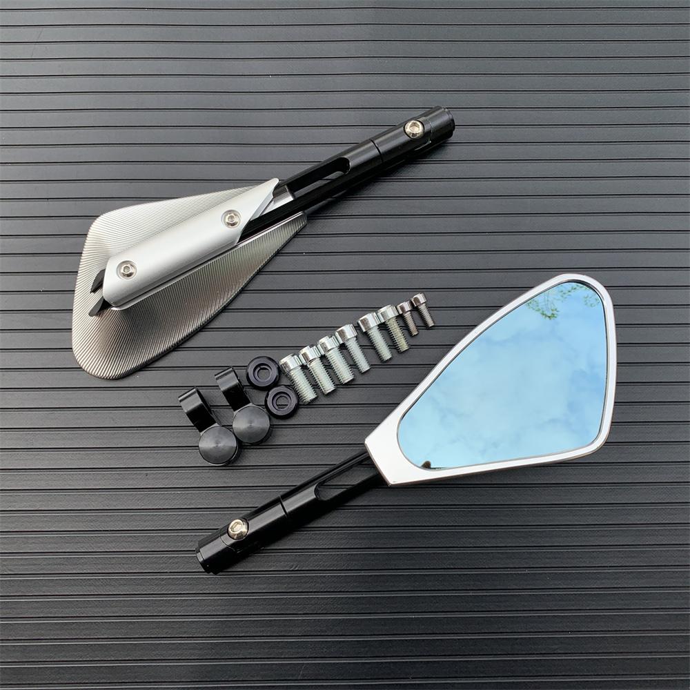 

Motorcycle Universal CNC Rearview Mirrors With 8MM OR 10mm Screws For YAMAHA MT07 MT09 MT-07 For Kawasaki Z750 Z900 Z900RS Z800 срібний