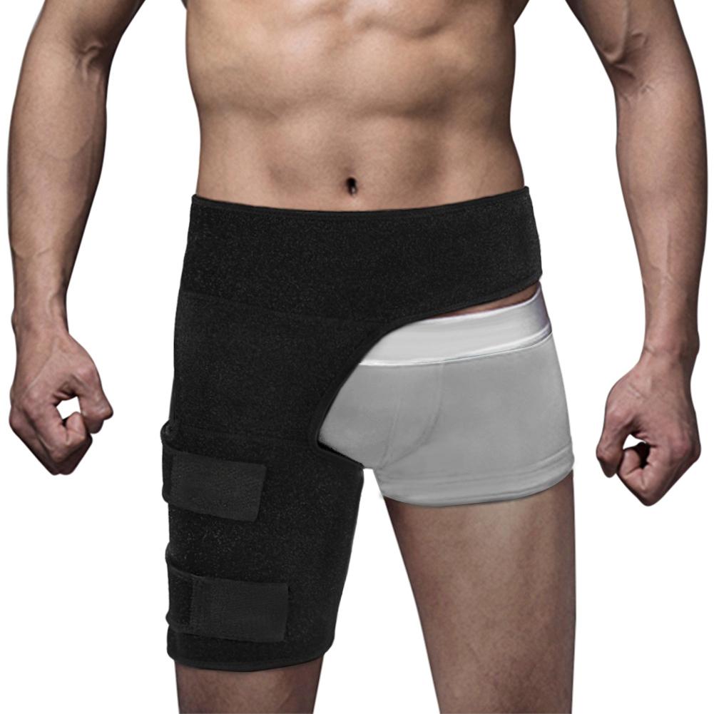 Black Adjustable Groin Brace Wrap Thigh Support Pain Relief Strain Neoprene Hip