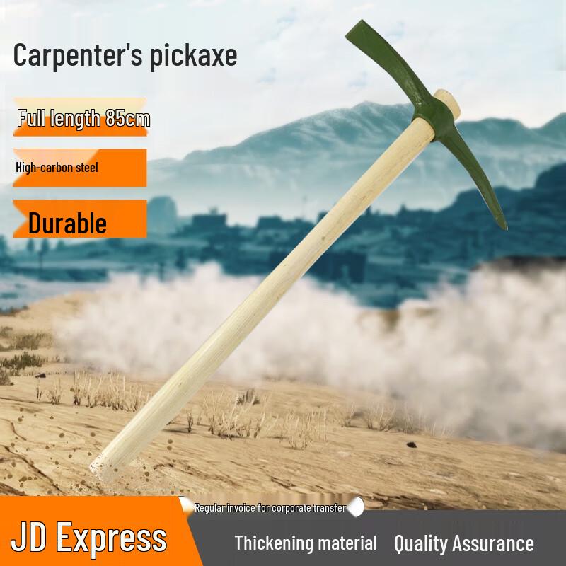 FUTLSLY Engineer s Pickaxe with Wooden Handle