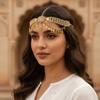 Gold Color Headdress Rhinestone Flower Tassel Hair Jewelry New Head Chain  Women Jewelry
