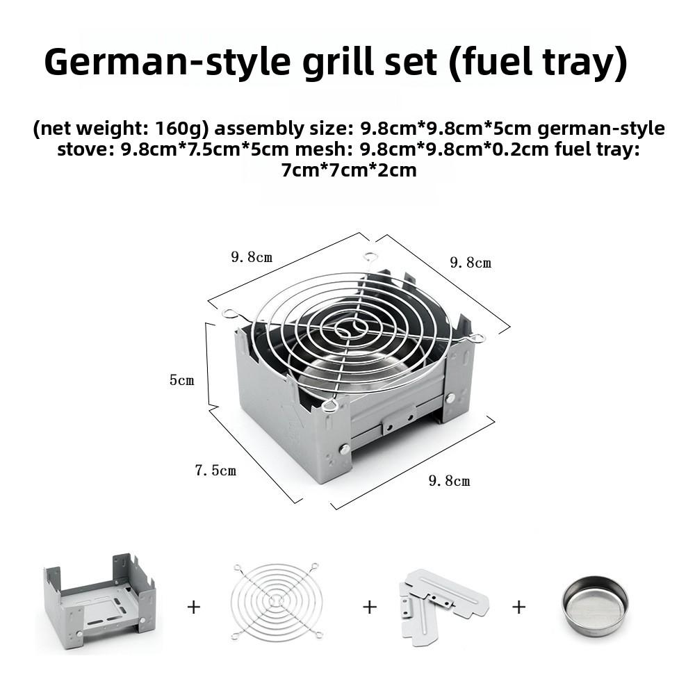 1 Set Portable Pocket Stove Backpacking Folding Stove Outdoor Travel Portable Stove Ultralight Alcohol Stove for Hiking Camping