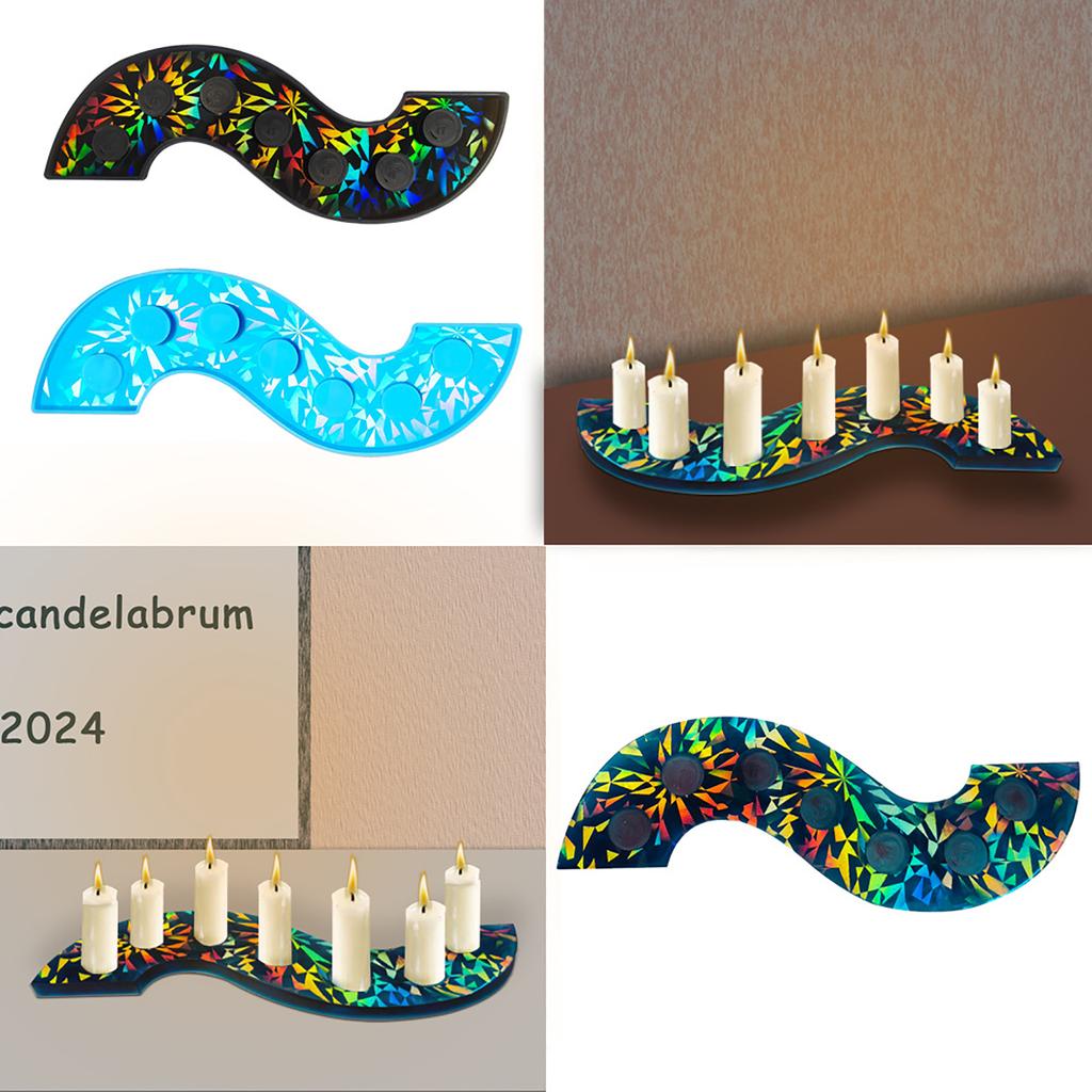 Einzigartige S-förmige Bastel Silikonform Schöne Kerzenständer Gießform Schicker S-förmiger Kerzenhalter Bastelform