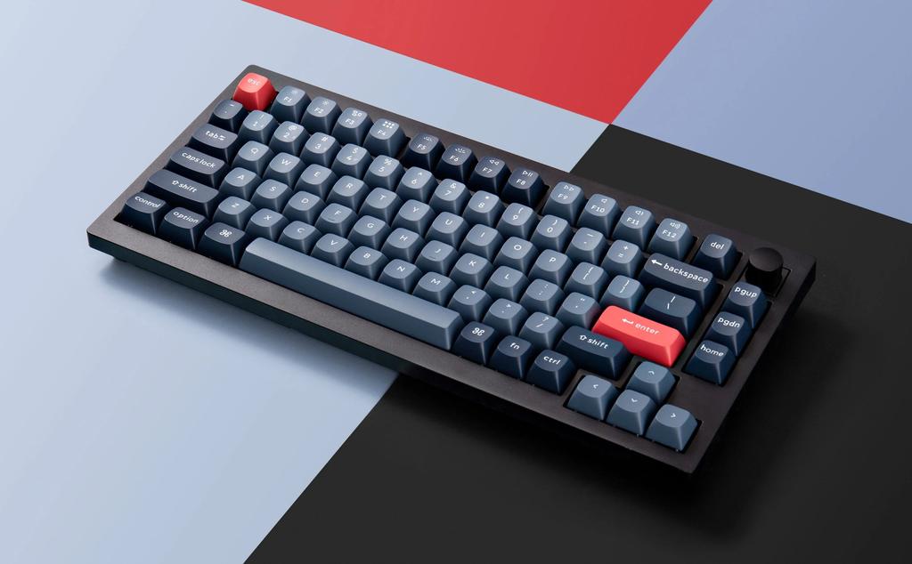 Keychron - V1 Max QMK/VIA Wireless Custom Mechanical Keyboard - Fully Assembled Knob Brown Mechanical Keyboard