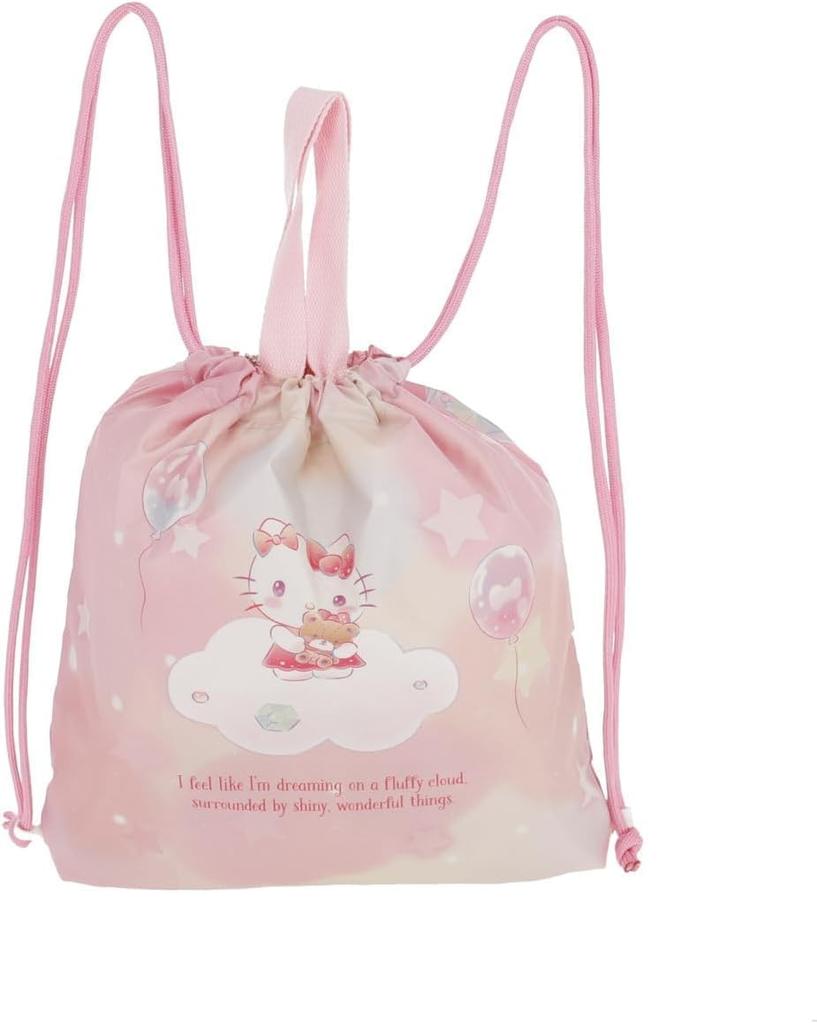 Marushin Gym Drawstring Sanrio Hello Kitty Unicorn and Kitty Perfect for and Elementary Perfect for Character Product 3065018100 Bag, Knapsack, Bag,