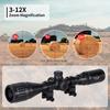 Goetland 3-12x40 AO Riflescope with Variable Magnification, Red, Green, and Blue Illuminated Reticle and Crosshairs, SFP Optical Sight for Airsoft,