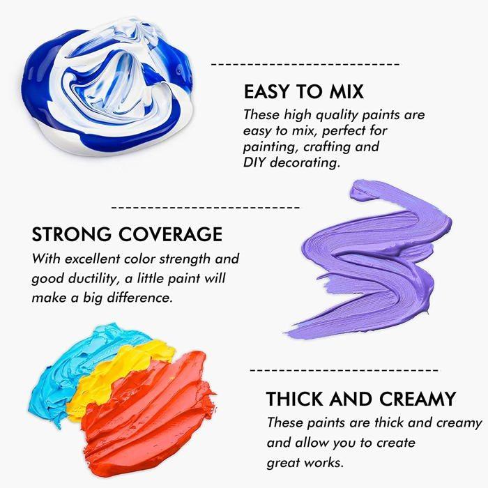 Jeu de peinture - shuttle art - sa apb48 - 48 tubes - 30 couleurs - accessoires inclus