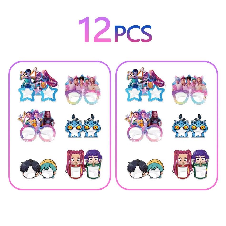 Kpop Lovci démonů Brýle Narozeninová oslava Dekorace Závodní brýle Masky Dětská narozeninová oslava Fotografické rekvizity Párty