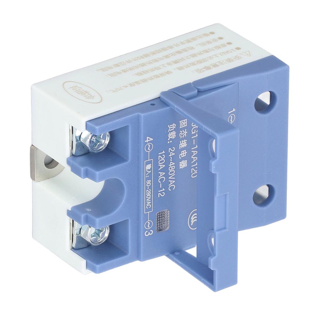 AC to AC Solid State Relay 120A Input AC80‑280V Output AC24‑480V Voltage Regulator Single Phase SSR for Heating System