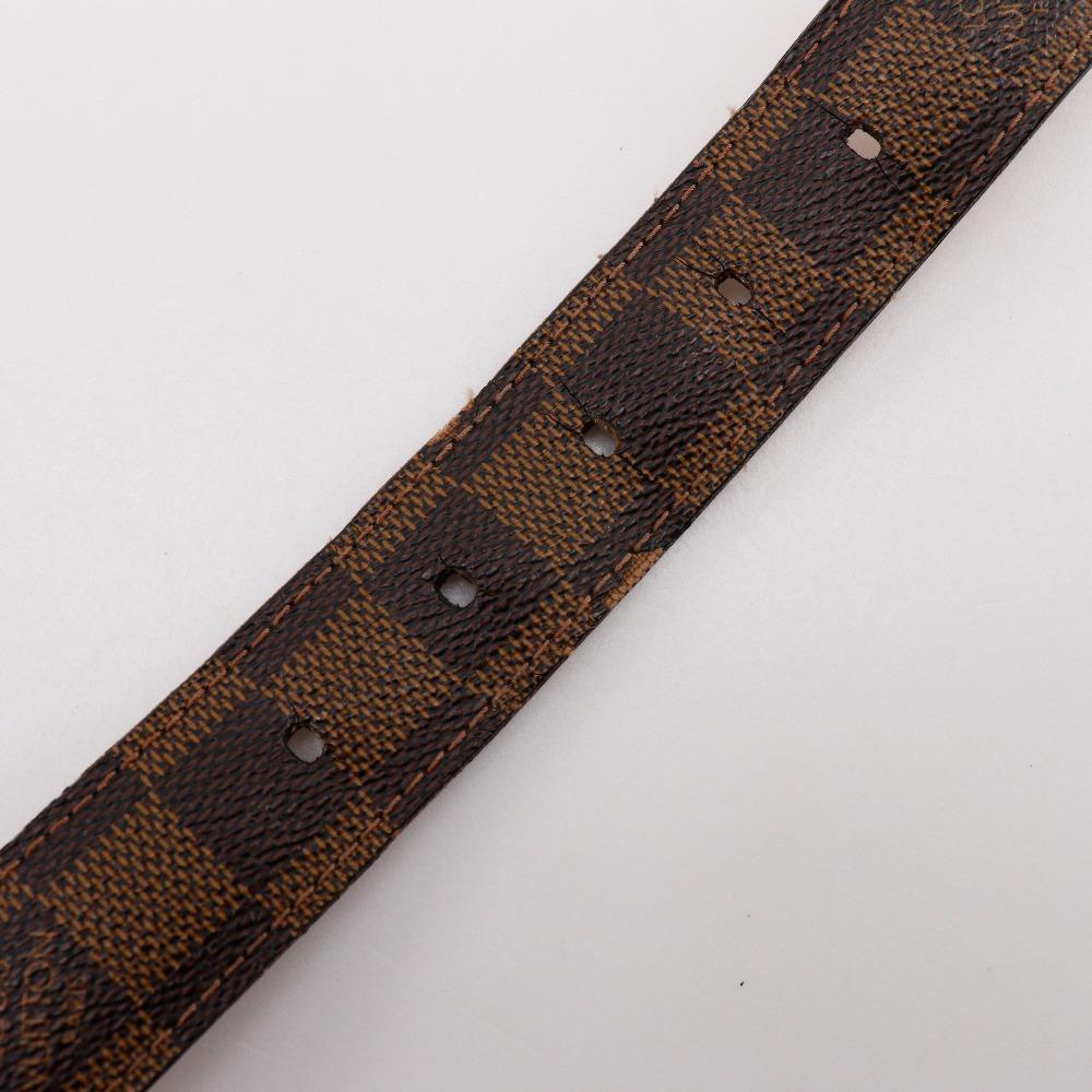 LOUIS VUITTON ceinture ellipse belt M6995 Brown Damier canvas mens Used