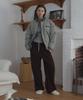 Poeteuseoul (Terry)Fleece Jogeer Pants_Brown