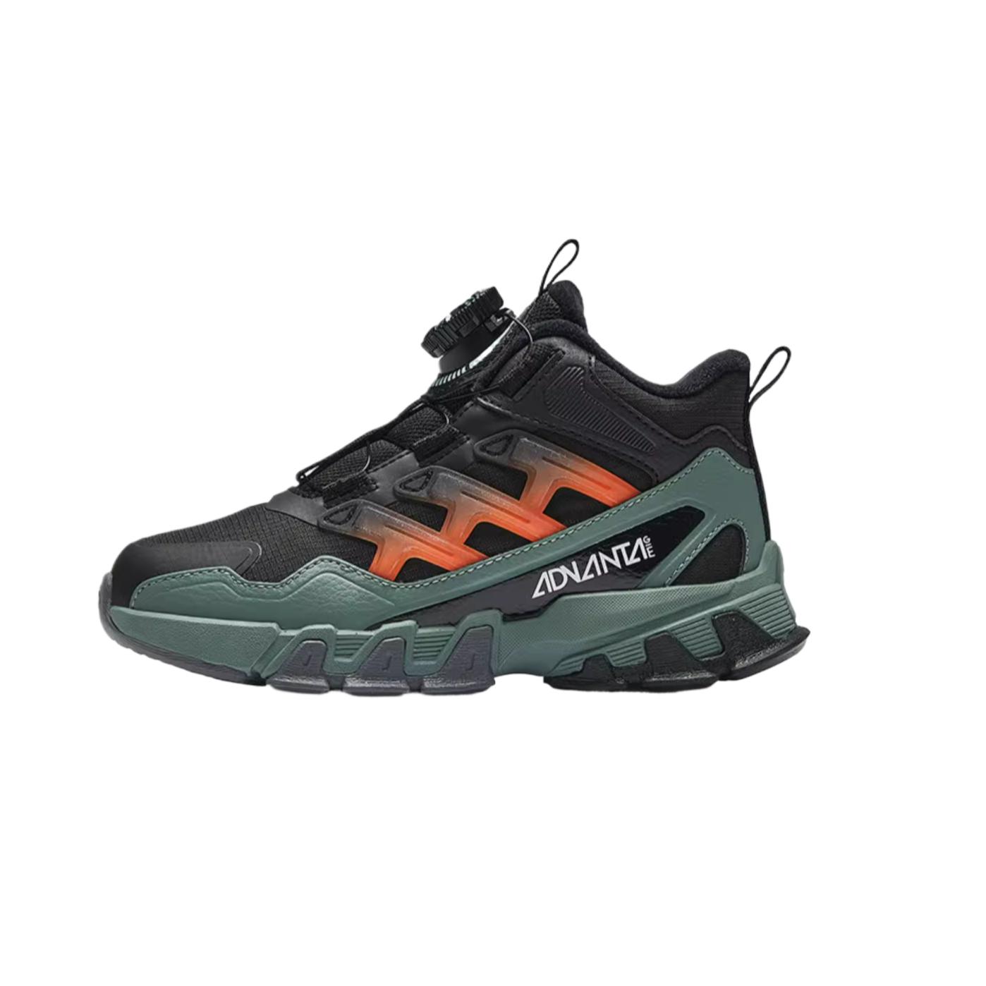 

Anta Kids Synthetic Leather Fabric Comfortable Skin-Friendly Fit Mid-Top Casual Shoes Kids Casual Shoes Black Diatom-Green 312449974-2 32