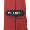 Excellent CHANEL Tie COCO Mark All-over Print Jacquard Red Silk Mens Used