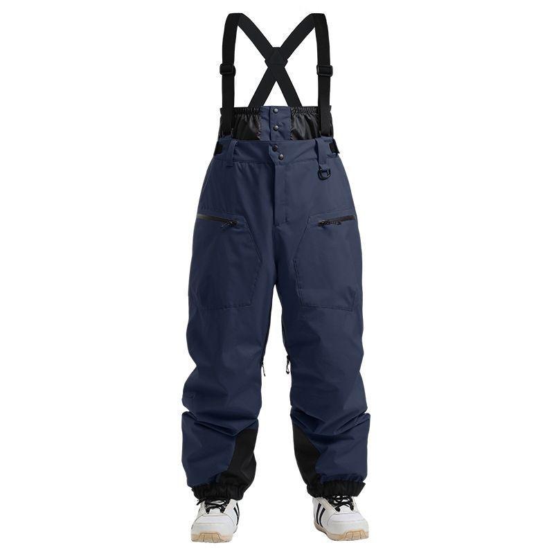 Unisex Insulated Ski Pants With Cotton Fill Waterproof Breathable Snowboarding Alpine Skiing